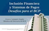 Inclusión Financiera y Sistemas de Pagos Desafíos para el BCP Ernesto Velzquez Argaa... · Inclusión Financiera y Sistemas de Pagos •El Decreto N° 1.971/14, aprueba la elaboración
