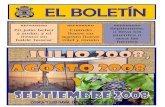 BOLETN JULIO, AGOSTO Y SEPTIEMBRE 2008 · Cursos, clases y campeonatos temporada 2008/2009: - Campeonato de Pádel.- Torneo de otoño----- 5 - Clases de Aeróbic----- 6 ... Otoño