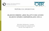 EVOLUCIÓN DE LOS BLOQUES POLÍTICOS EN DIPUTADOS (1999 …americo.usal.es/oir/opal/elecciones/Elecc_Argentina... · 2011-10-10 · composicion (2009-2011) de los bloques politicos