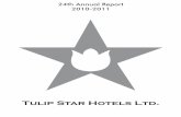 Tulip Star Hotels Ltd. · Vithal Bhai Patel House, Rafi Marg, New Delhi - 110 001 on Friday, September 30, 2011 at 3.30 p.m. Member’s/Proxy’s name in BLOCK Letters Member’s/Proxy’s
