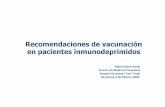 Recomendaciones de vacunación en pacientes …...Vacunación en grupos de riesgo de todas las edades y en determinadas situaciones. Comisión de Salud Pública del Consejo Interterritorial