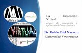 La Educación Virtualvirtuami.izt.uam.mx/files/difusion/semana/sevuam_pm_edel.pdfLa Educación Virtual: Líneas de generación y aplicación del conocimiento Dr. Rubén Edel Navarro