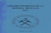 Anuario Estadístico de la Minería Mexicana, 1972 · 2017-02-10 · ANUARIO BTADISTICO DE LA MINERIA MEXICANA 1972 MEXICO, D.F., 1973 . Title: Anuario Estadístico de la Minería
