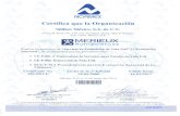 Merieux Nutrisciences US · NORMEX (l) Para mayor información relacionada con el alcance y validez de este certificado, comunicarse a la Coordinaçión de los Servicios para la Inocuidad