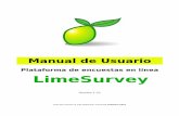 Plataforma de encuestas en línea LimeSurveyaplicaciones.colfuturo.org/descargas/tutoriales/limesurvey.pdf · Creación de nueva encuesta: abre el formulario que es necesario completar