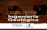 Proyecto Educativo del Programa - PEP Ingeniería Geológicafundamenten la rigurosidad ingenieril. Emplea didácticas de aprendizaje activo que buscan enfocar la responsabilidad de