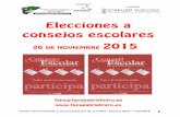Elecciones a consejos escolares 2666 DE NOVIEMBRE 2012015 555 · 2015-10-20 · Integrada en COLABORA Desde vuestra FAPA “Gabriel Miró” de Alicante, integrada en CO.V.A.P.A,