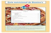 Guía nutricional de Domino’s...(miligramos) Carbohidratos (g) Fibra Azúcares totales (g) Proteínas Delgada crujiente 1/4 pizza (gramos) Estirada a mano 1/6 pizza Handmade Pan