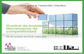Control de inventario - Club de Marketing de Navarra · 2016-10-04 · Curso para el Desarrollo Directivo Control de inventario. Herramienta de competitividad 26 de octubre de 2016,
