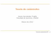 Jesús Hernández Trujillo Facultad de Química, UNAM Marzo ...depa.fquim.unam.mx/jesusht/catastrofes_jht.pdf · Catastrophe theory and its applications Dover Publications Inc., 1978