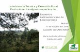 La Asistencia Técnica y Extensión Rural - RIMISP · CELAC Sistemas de Innovación para el Desarrollo Rural Sostenible 2016 -Inclusión productiva incluye ATER y fondos para pequeñas