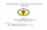 INTRODUCCIÓN AL DERECHO - Universidad …virtual.usalesiana.edu.bo/web/conte/archivos/1430.doc · Web viewLa conducta humana además de estar dirigida por las normas morales y jurídicas