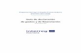 Guía de declaración de gastos y de financiación...3 Guía de Declaración de gastos y de financiación en el Programa INTERREG V-A España-Francia-Andorra (POCTEFA 2014-2020) Financiado