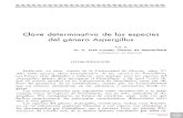 Clave determinativa de las especies del género Aspergillus · CLAVE DETERMINATIVA DE LAS ESPECIES DEL GENERO ASPERGILLUS 27 ción de las especies que las poseen y que algunos botánicos