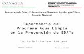 Importancia del Programa Agua Limpia en la Prevención de EDA’s · 2018-09-04 · Importancia del Programa Agua Limpia en la Prevención de EDA’s PACHUCA, HIDALGO Ing. Lucio T.