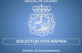 Introducción · Introducción Dirección General de la Policía Subdirección General de Logística MINISTERIO DEL INTERIOR Este manual describe la forma de SOLICITAR CITA RÁPIDA