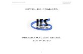 PROGRAMACIÓN ANUAL 2019-2020 - Gobierno de Canarias...páginas web de FLE (francés lengua extranjera). ... departamento, documentos auténticos, actividades de internet y textos