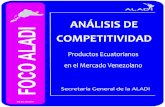 ANÁLISIS DE ALADI COMPETITIVIDAD · competitivo en el mercado venezolano, cuando su participación en las importaciones totales de Venezuela aumenta, comparando el trienio 2008-2010,
