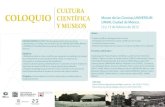 Coloquio Cultura científica - UNESCO · Jiménez (Museo UNIVERSUM, México), Alejandra León (CIENTEC, Costa Rica), Luz Lindegaard (Museo Interactivo Mirador, Chile), Carmina de