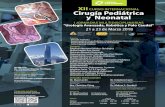 XII Cirugía Pediátrica y Neonatal · 2018-04-25 · Nutrición Neonatal Avanzada Organización Centro Colo-Rectal y Piso Pélvico Cirugía Robótica en Urología Pediátrica Manejo