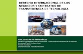 DERECHO INTERNACIONAL DE LOS NEGOCIOS Y ...helmanquesada.com/wp-content/uploads/2017/10/DERECHO...DERECHO INTERNACIONAL DE LOS NEGOCIOS Y CONTRATOS DE TRANSFERENCIA DE TECNOLOGIA CARLOS