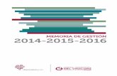 MEMORIA DE GESTIÓN - Hospital Universitario del Vinalopó€¦ · Memoria de Gestión 2014 - 2015 - 2016 Memoria de Gestión 2014 - 2015 - 2016 2016 2016 747.815 428.889 120.285