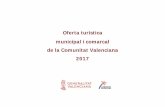 Oferta turística municipal i comarcal dl C ittVl i de la ......Oferta turística municipal i comarcal 2017 Hotels La Comunitat Valenciana compta amb una oferta de 126.258 places en