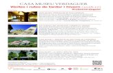 CASA MUSEU VERDAGUER · 2018-06-29 · CASA MUSEU + MONESTIR DE SANT PERE DE CASSERRES Descobreix Jacint Verdaguer i el patrimoni arquitectònic a la riba del Ter. Després de la