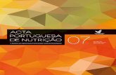 out. dez. ‘16 Distribuição Gratuita A REVISTA DA ... · Acta Portuguesa de Nutrição N.º 07, outubro-dezembro 2016 | ISSN 2183-5985 | Revista da Associação Portuguesa dos