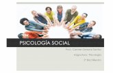 PSICOLOGÍA SOCIALa_social… · PERCEPCIÓN SOCIAL Manera como nos vemos en el grupo, analizamos e interpretamos a las personas que nos rodean = percepción de grupos (dos o más