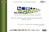 Tercer Informe Anual de Actividades 2010 2011planeacion.uaemex.mx/InfBasCon/Institutos/ICAR/3... · por hacer del tercer año de la administración 2008 – 2012 del Instituto de