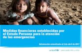 Medidas financieras establecidas por el Estado Peruano ... · 2017, el Estado Peruano ha declarado en emergencia 871 distritos de 12 departamentos 1 y de la Provincia Constitucional