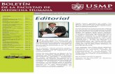 Fotografía de página completa - Facultad de Medicina Humanamedicina.usmp.edu.pe/medicina/publicaciones/BOLETIN_VOL2_N2.pdf · registrados han logrado un postgrado, de los cuales