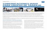 COMUNICACIONES WAVE PARA GRUPOS DE TRABAJO …€¦ · nivel, los componentes más comunes de un sistema WAVE. Comunicadores Móviles Aplicaciones de Terceros.NET SDK Java SDK WTCP