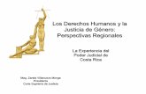 Los Derechos Humanos y la Justicia de G éééénero ...Zarela Villanueva Monge. Estructura Institucional para la Igualdad de G énero • Comisión de Género (2001) • Secretaría