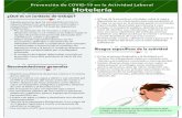 Prevención de COVID-19 en la Actividad Laboral Hoteleríabienestarsocial.mx/coronavirus/ftr/hoteleria14may20.pdf · COVID-19; en caso de que lo reporten, proporciona información