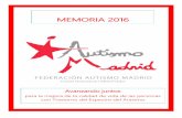 MEMORIA 2016 - Autismo Madrid€¦ · Curso Universitario de Especialización en Intervención en los Trastornos del Espectro del Autismo s En el curso académico 2015 – 2016 se