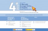INFORME El Mercado de Juego Online en Españarevistaindependientes.com/wp-content/uploads/2014/05/... · 2016-12-12 · La Dirección General de Ordenación del Juego (DGOJ) informa