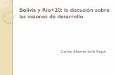 Bolivia y Río+20: la discusión sobre las visiones de desarrollo · 2013-06-29 · Justificación y objetivos yCulminación de Río+20 yPostura crítica de la delegación boliviana