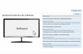 Asistencia técnica de software · 2016-05-02 · En la página web , en la pestaña "Asistencia técnica" Portal de asistencia técnica: utilice las funciones de filtrado para llegar