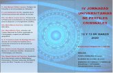 IV JORNADAS UNIVERSITARIAS DE PERFILES CRIMINALESuacc.usal.es/wp-content/uploads/2020/03/Programa_IVJUPC.pdf · PERFILES CRIMINALES fundadora de la Asociación María Linares Alonso,