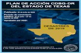 PLAN DE ACCIÓN CDBG-DR DEL ESTADO DE TEXAS · Plan de acción del estado de Texas por los desastres de 2019 CDBG-DR Página . 65 de 129. agosto. 66. El comunicado de prensa que notificaba