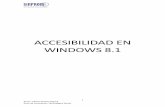 Accesibilidad Windows 8 - civat.es · Esta ventana permite editar los atajos de teclado para utilizar el Narrador. 1. Lista de comandos. A la izquierda se muestra lo que hacer y a