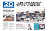 Los ingresos medios de los valencianos suben algo más de ... · LA RENTA MEDIA disponible de la ciudad fue de 23.532 euros en 2016, según Hacienda 33.000 EUROS ...