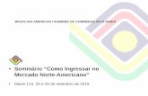 Seminário “Como Ingressar no Mercado Norte-Americano” · •Importância do Brasil na Flórida • Total de comércio entre Brasil e a Flórida atingiu US$19,79 Bilhões em 2017.