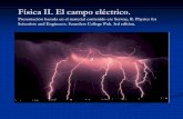 Física II. El campo eléctricodepa.fquim.unam.mx/amyd/archivero/Unidad2-Tarea2_28308.pdf · 2014-08-15 · El campo eléctrico se define como el cociente de la fuerza eléctrica