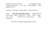 Adolescentes indígenas migrantes a la Ciudad de México indígenas... · La elite politica de la Ciudad dé México en una épocã de transición ( 1836-1846) Sergio Suárez CruŽ.