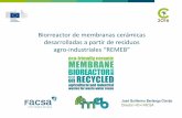 Biorreactor de membranas cerámicas desarrolladas a partir ... 2016/19… · José Guillermo Berlanga Clavijo Director I+D+i FACSA Biorreactor de membranas cerámicas desarrolladas