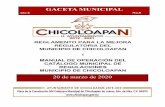 GACETA MUNICIPAL - chicoloapan.gob.mx€¦ · gaceta municipal año:2 no.8 reglamento para la mejora regulatoria del municipio de chicoloapan y manual de operaciÓn del catÁlogo