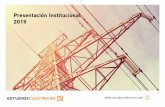 Presentación Institucional 2015 - Estudios Eléctricos · y Comisionamiento Eléctricos • Estudios por simulación de sistemas de potencia CERTIFICACIÓN DE CALIDAD. ESTUDIOS ENSAYOS